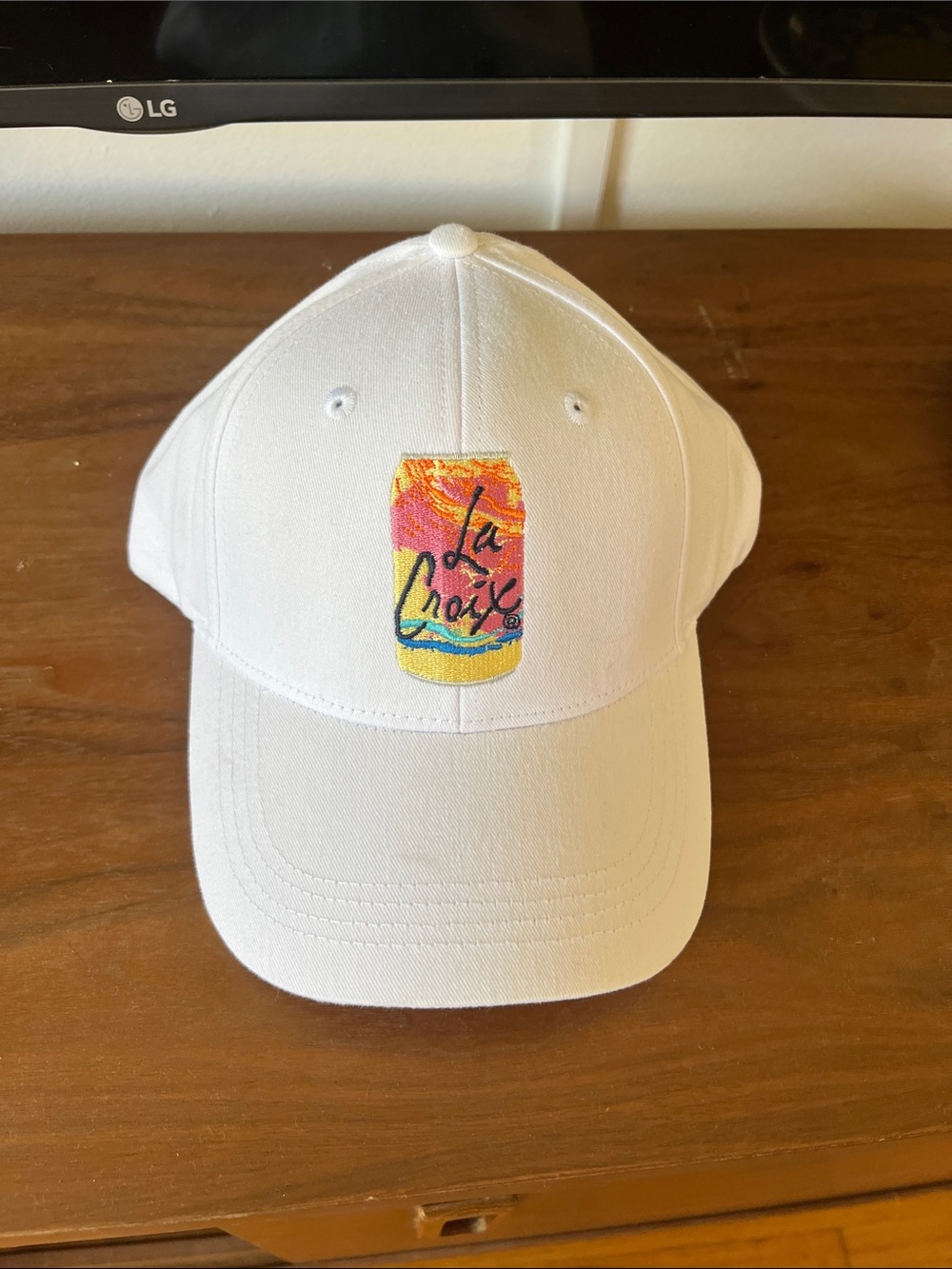 White #LiveLaCroix Embroidered Baseball Cap